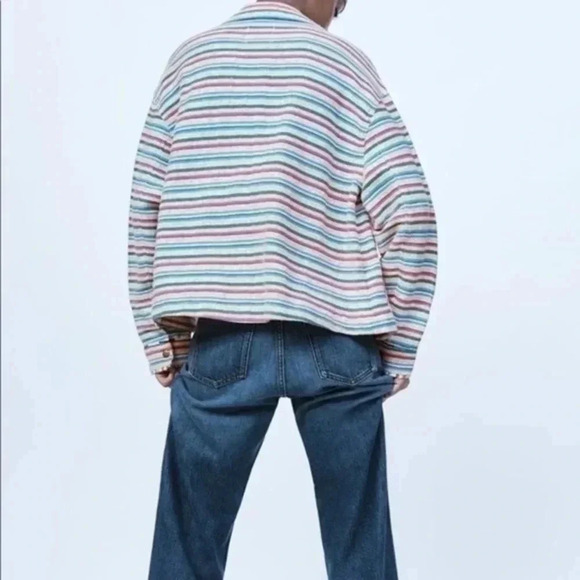 Zara textured weave multicolor jacket 6895/069 - Picture 5 of 8